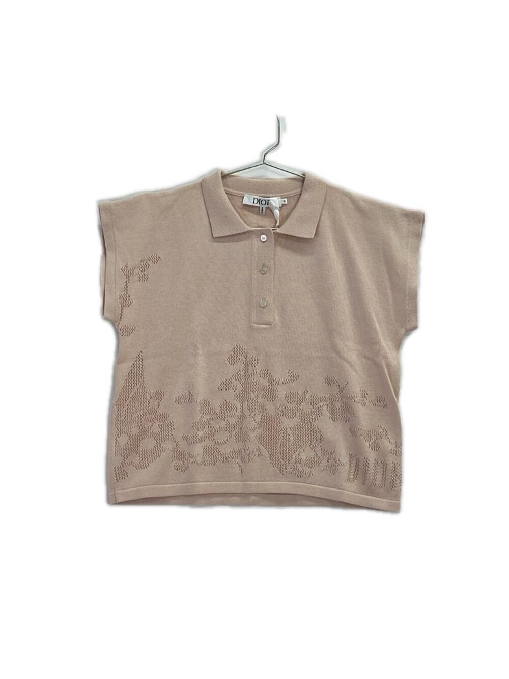 Dior Pink Cotton Short Sleeve Knit Shirt 10 Sweater